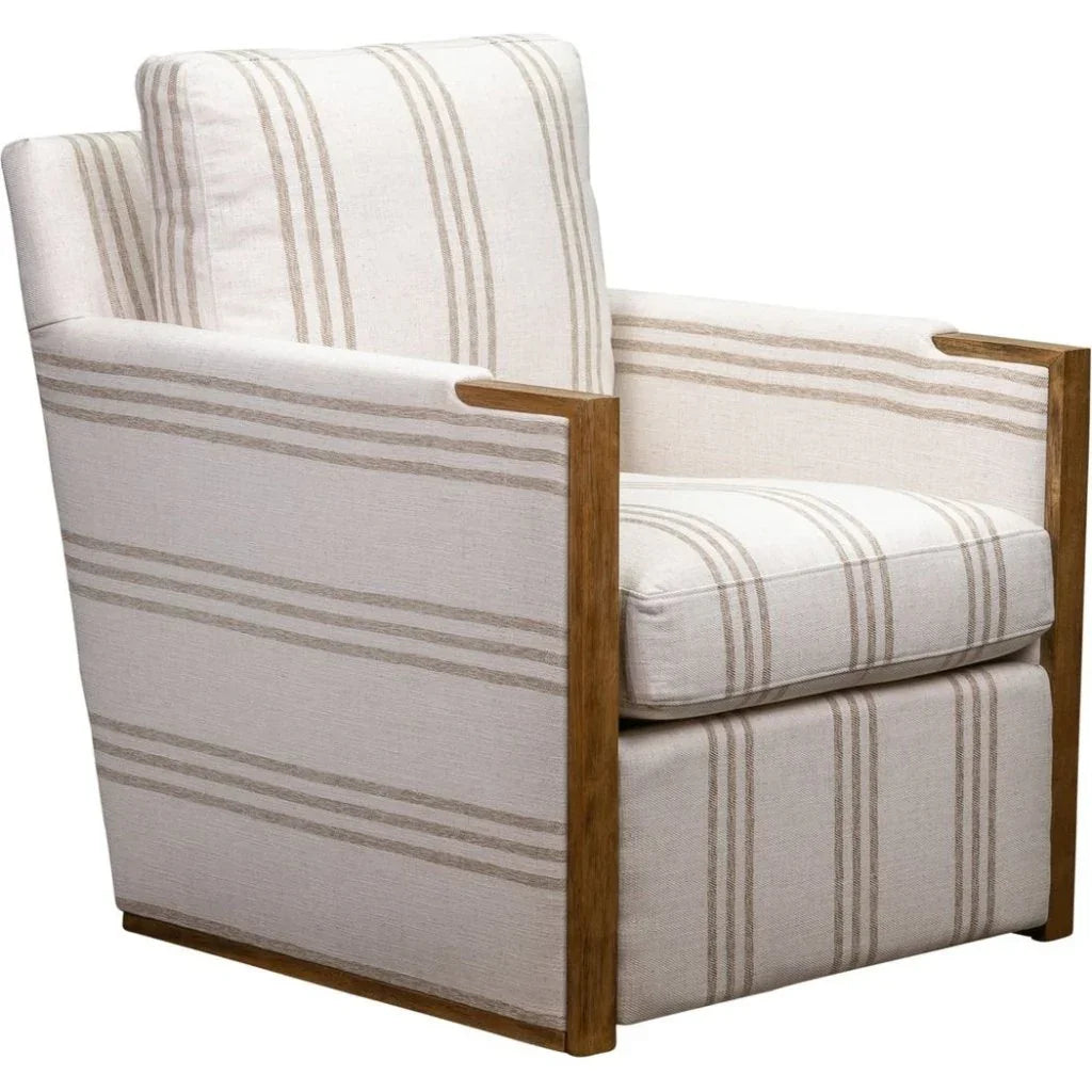 Rebecca Timeless Style Leather Swivel Chair - LOOMLAN - Olivia + Quinn - Club Chairs