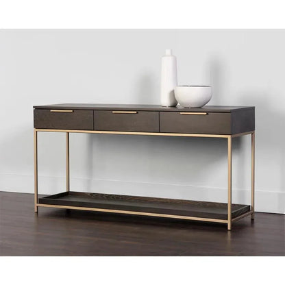 Rebel Rectangular Console Table With Drawers - LOOMLAN - SUNPAN - Console Tables