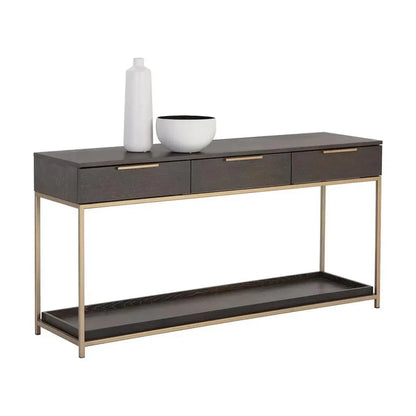 Rebel Rectangular Console Table With Drawers - LOOMLAN - SUNPAN - Console Tables