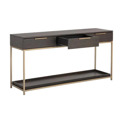 Rebel Rectangular Console Table With Drawers - LOOMLAN - SUNPAN - Console Tables