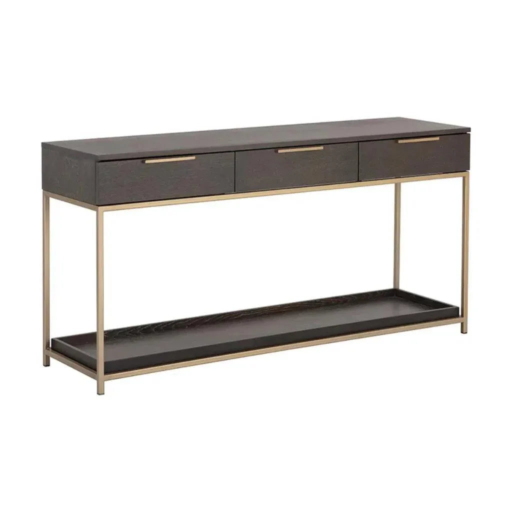 Rebel Rectangular Console Table With Drawers - LOOMLAN - SUNPAN - Console Tables
