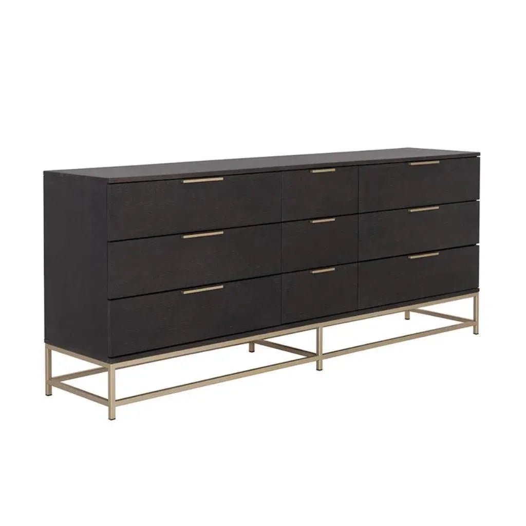 Rebel Solid Wood Dresser on Stand - LOOMLAN - SUNPAN - Dressers
