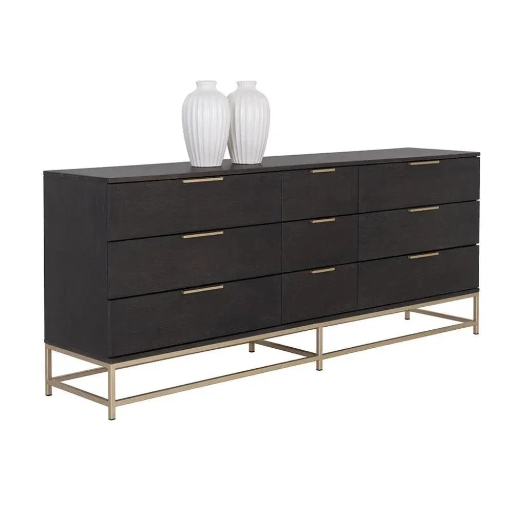 Rebel Solid Wood Dresser on Stand - LOOMLAN - SUNPAN - Dressers