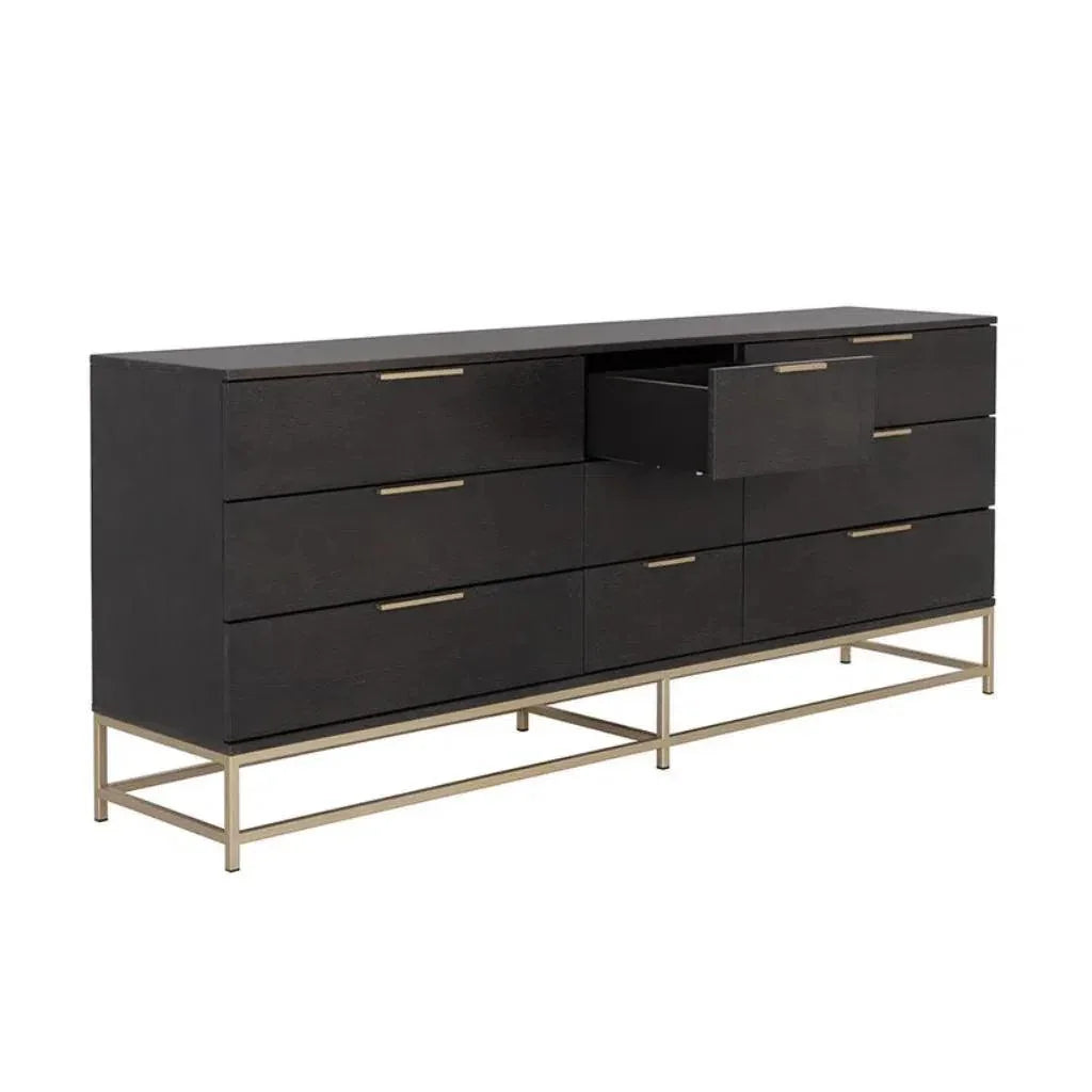 Rebel Solid Wood Dresser on Stand - LOOMLAN - SUNPAN - Dressers