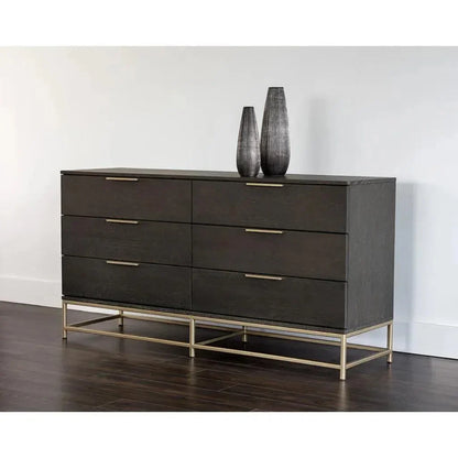 Rebel Solid Wood Dresser on Stand - LOOMLAN - SUNPAN - Dressers