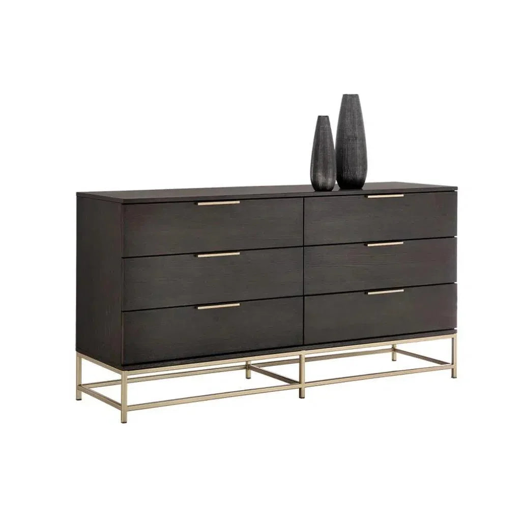 Rebel Solid Wood Dresser on Stand - LOOMLAN - SUNPAN - Dressers