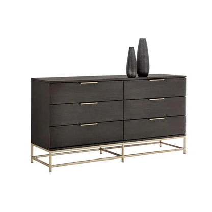 Rebel Solid Wood Dresser on Stand - LOOMLAN - SUNPAN - Dressers