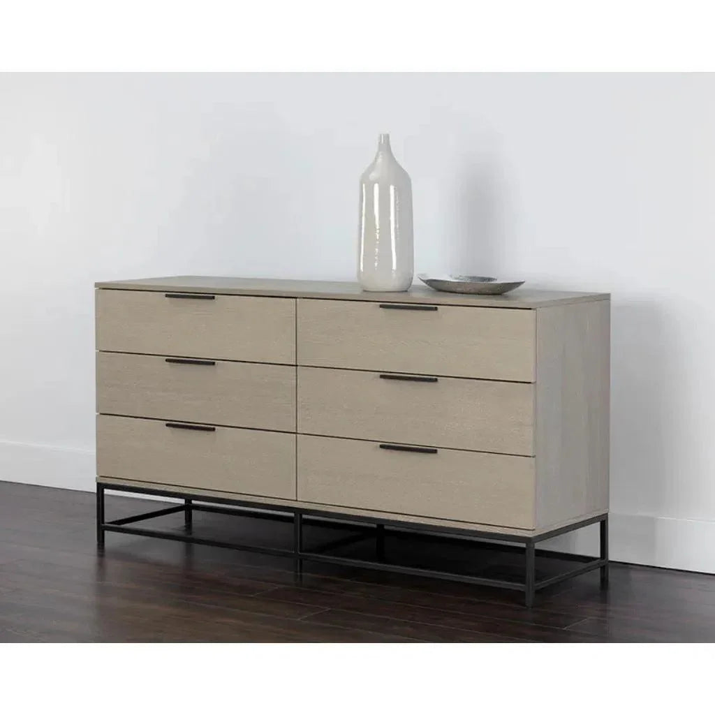 Rebel Solid Wood Dresser on Stand - LOOMLAN - SUNPAN - Dressers