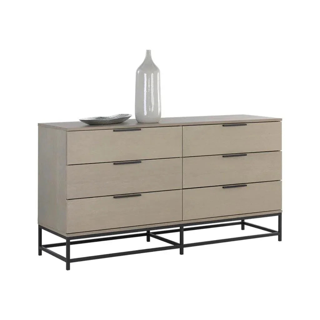 Rebel Solid Wood Dresser on Stand - LOOMLAN - SUNPAN - Dressers