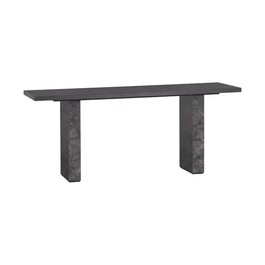 Rebel Wood Topped Rectangular Console Table - LOOMLAN - SUNPAN - Console Tables