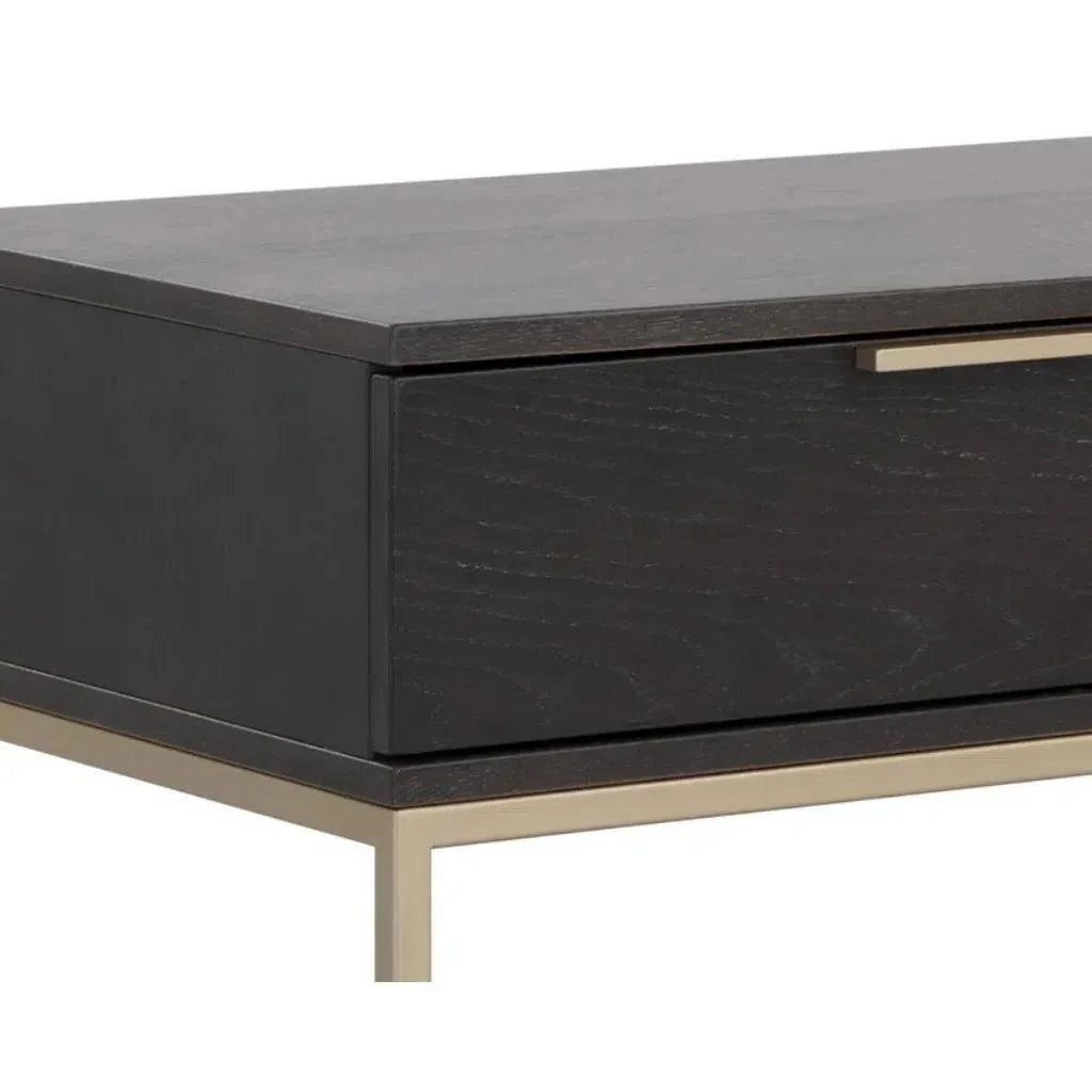 Rebel Wooden Iron Modern Nightstand - LOOMLAN - SUNPAN - Nightstands