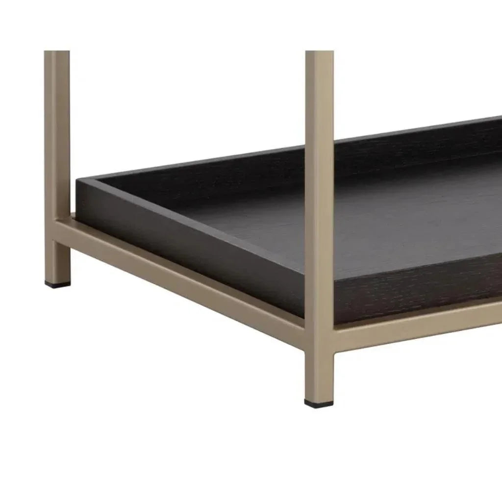 Rebel Wooden Iron Modern Nightstand - LOOMLAN - SUNPAN - Nightstands