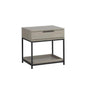 Rebel Wooden Iron Modern Nightstand - LOOMLAN - SUNPAN - Nightstands