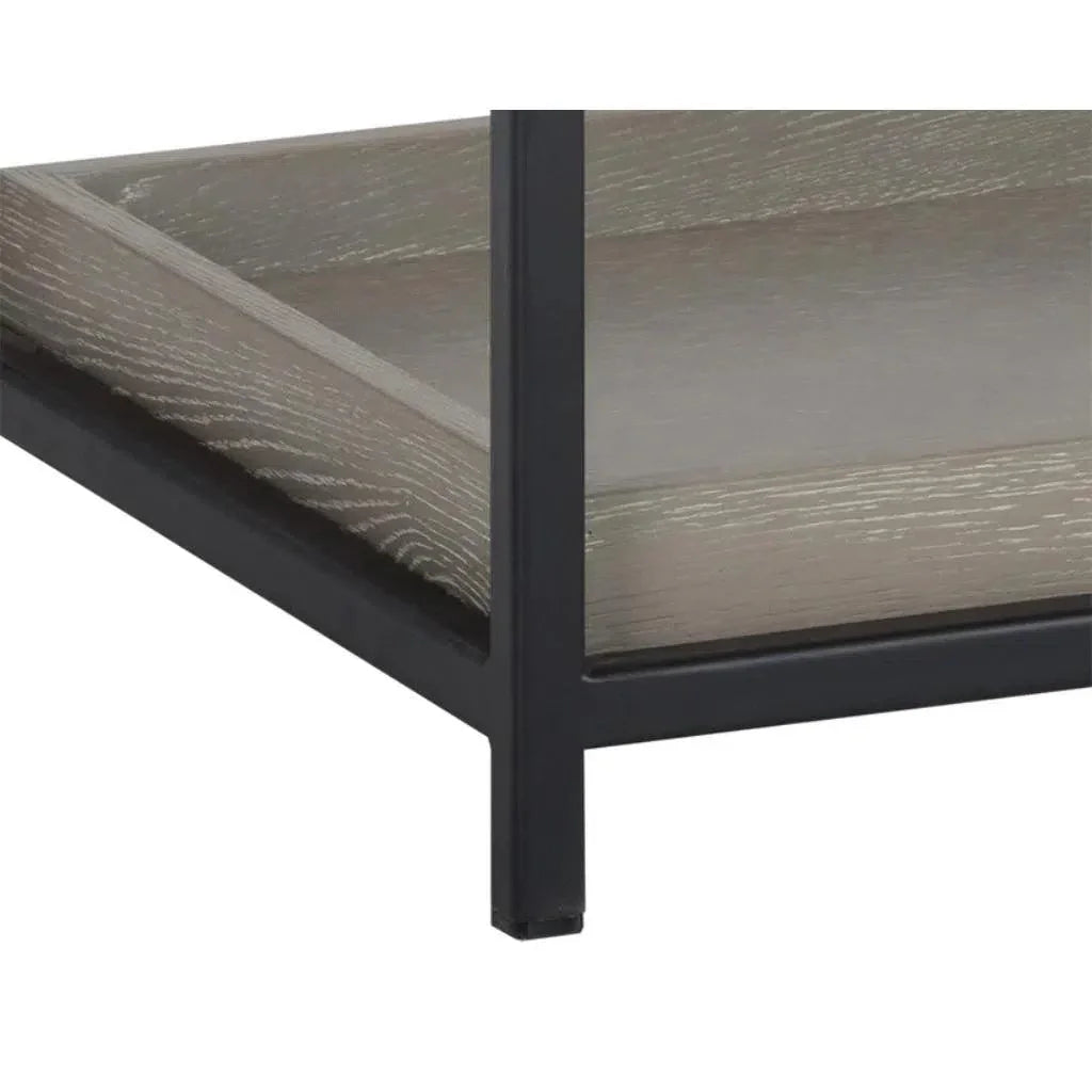 Rebel Wooden Iron Modern Nightstand - LOOMLAN - SUNPAN - Nightstands