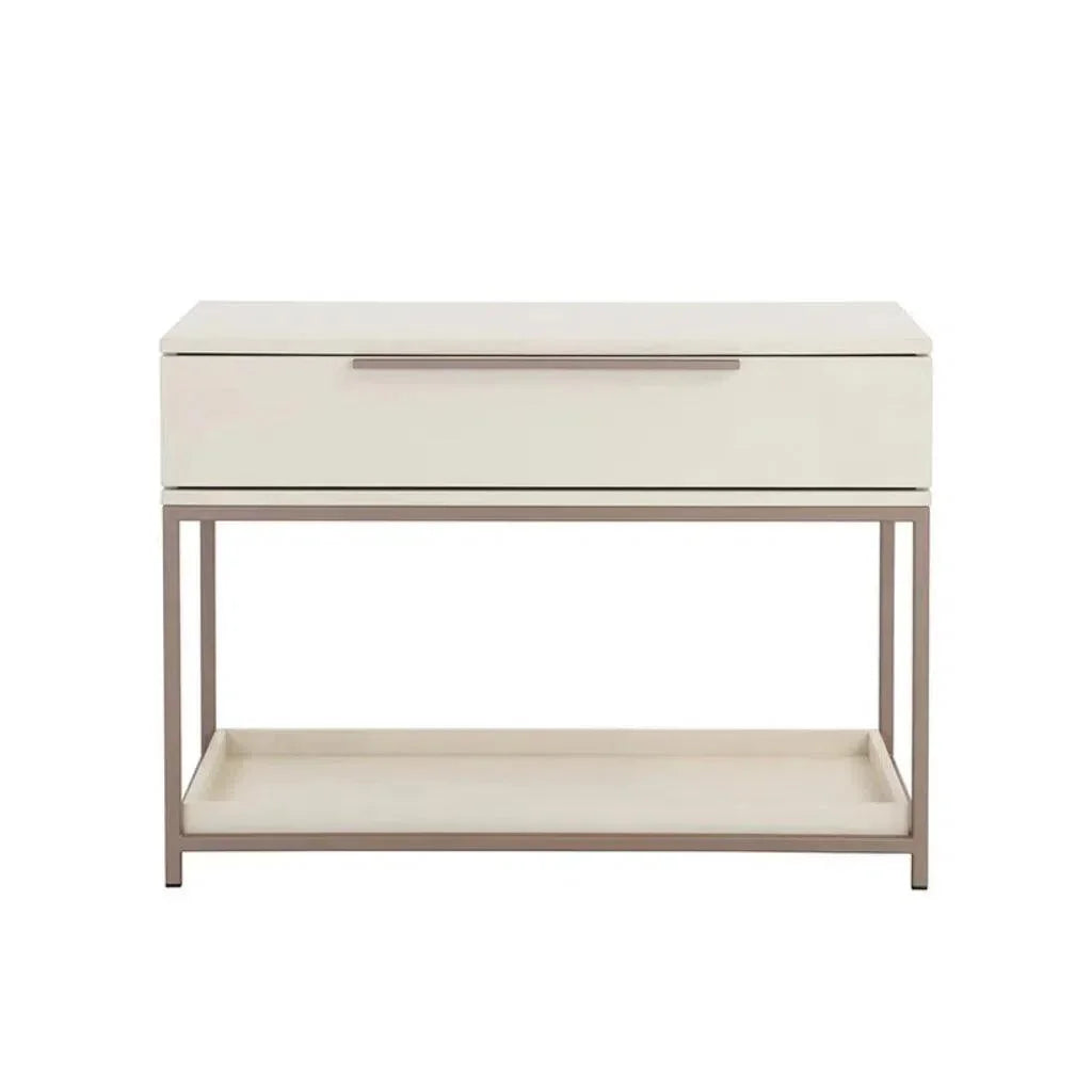 Rebel Wooden Iron Modern Nightstand - LOOMLAN - SUNPAN - Nightstands