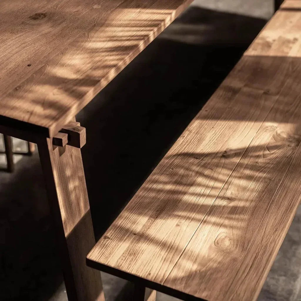 Reclaimed Solid Wood Dining Bench D - Bodhi Artisan Bench - LOOMLAN - LH Imports - Dining Benches