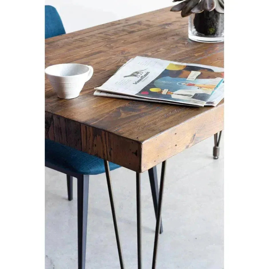 Reclaimed Wood Dining Table-Dining Tables-Moe's Home-LOOMLAN