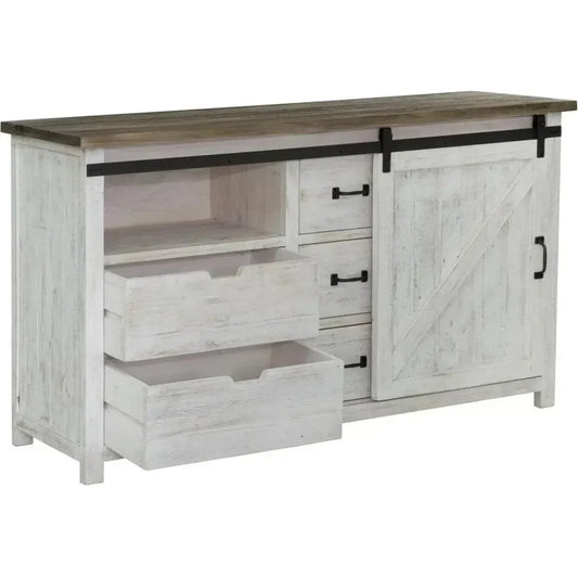 Reclaimed Wood Two Tone Provence 3 Drawer Dresser - LOOMLAN - LH Imports - Dressers