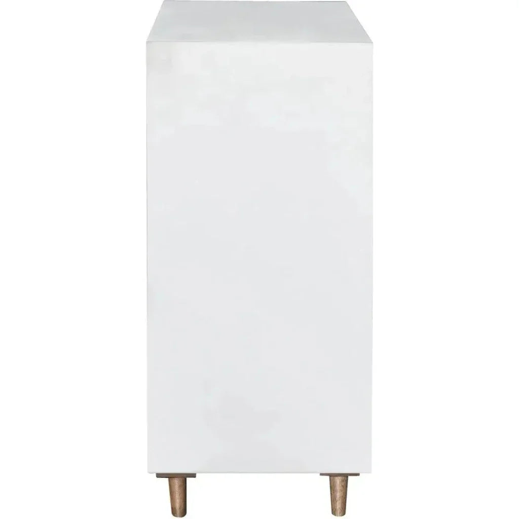 Reclaimed Wood White Casablanca 5 Drawer Chest - LOOMLAN - LH Imports - Chests