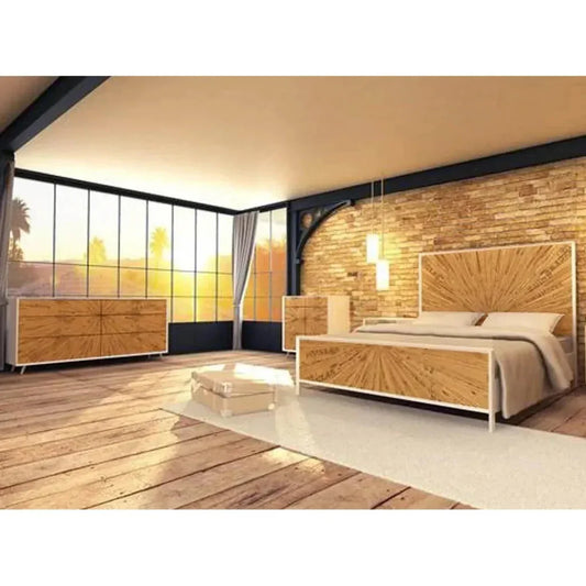 Reclaimed Wood White Casablanca 6 Drawer Dresser - LOOMLAN - LH Imports - Dressers