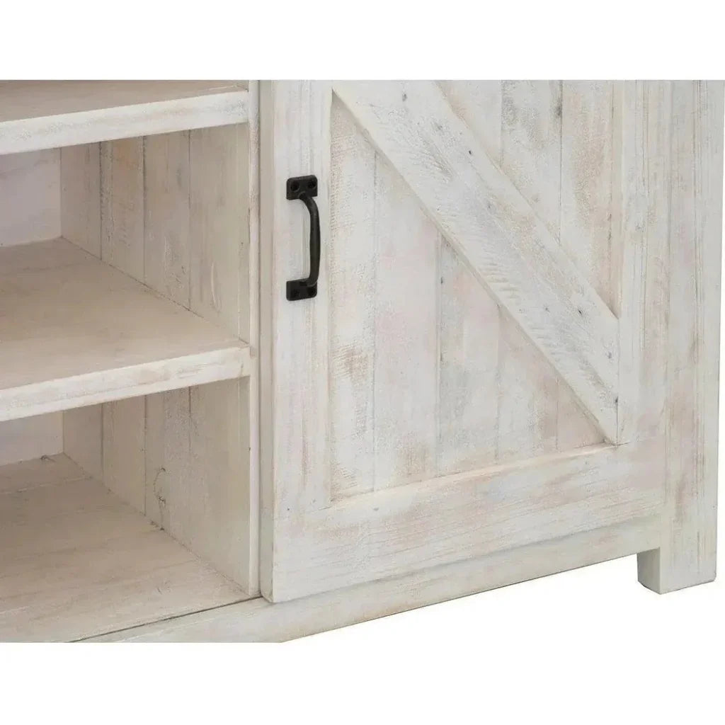 Reclaimed Wood White Sideboard Sliding Doors - LOOMLAN - LH Imports - Sideboards