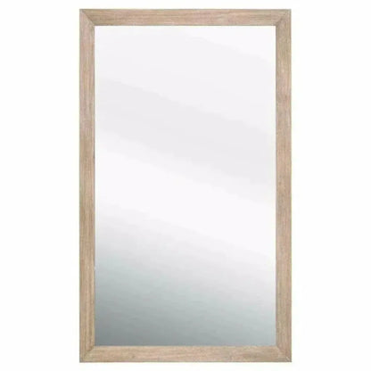 Rectangle Bevel Floor Mirror Natural Gray Acacia-Floor Mirrors-Essentials For Living-LOOMLAN