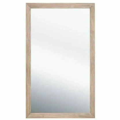 Rectangle Bevel Floor Mirror Natural Gray Acacia-Floor Mirrors-Essentials For Living-LOOMLAN