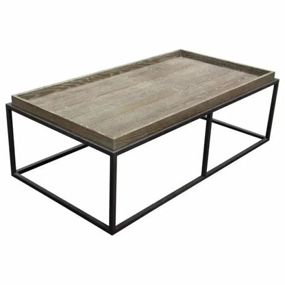 Rectangle Cocktail Table Rustic Oak - LOOMLAN - Diamond Sofa - Coffee Tables