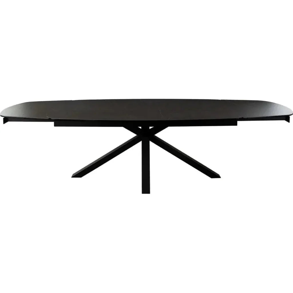 Rectangle Extension Dining Table Black Ceramic GlassLeg-Dining Tables-Diamond Sofa-LOOMLAN