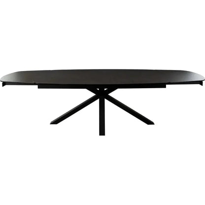 Rectangle Extension Dining Table Black Ceramic GlassLeg-Dining Tables-Diamond Sofa-LOOMLAN