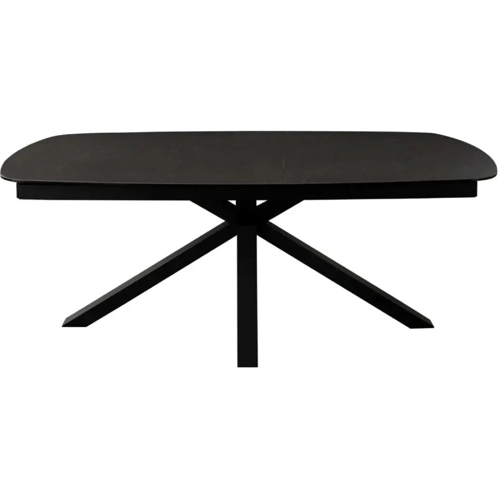 Rectangle Extension Dining Table Black Ceramic GlassLeg-Dining Tables-Diamond Sofa-LOOMLAN