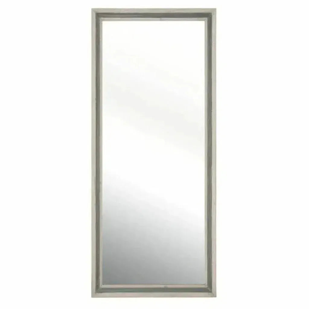 Rectangle Floor Caden Mirror Cream Pine Gray Pine-Floor Mirrors-Essentials For Living-LOOMLAN
