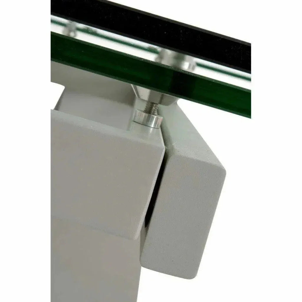 Rectangle Glass Top Extendable Dining Table-Dining Tables-Essentials For Living-LOOMLAN