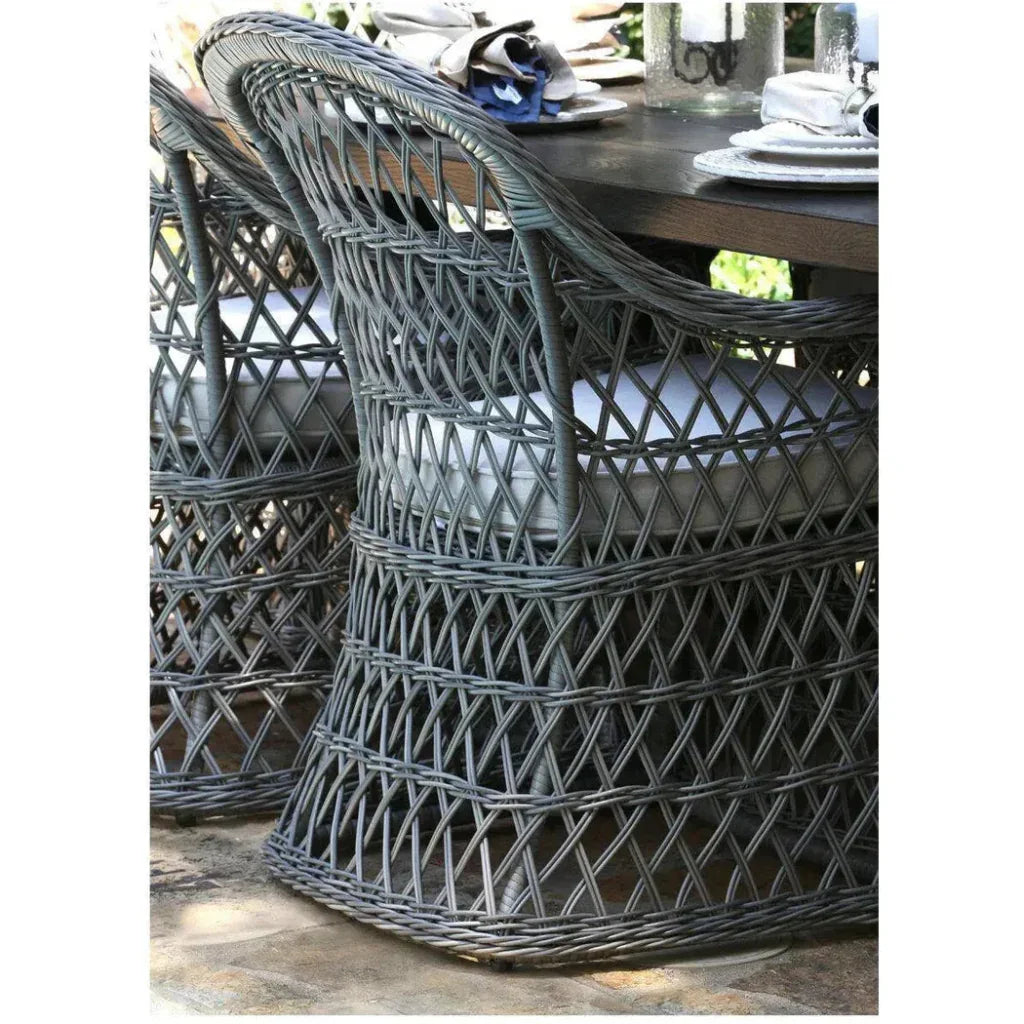 Rectangular 7PC Outdoor Dining Set Wicker Armchairs-Outdoor Dining Sets-LOOMLAN-LOOMLAN