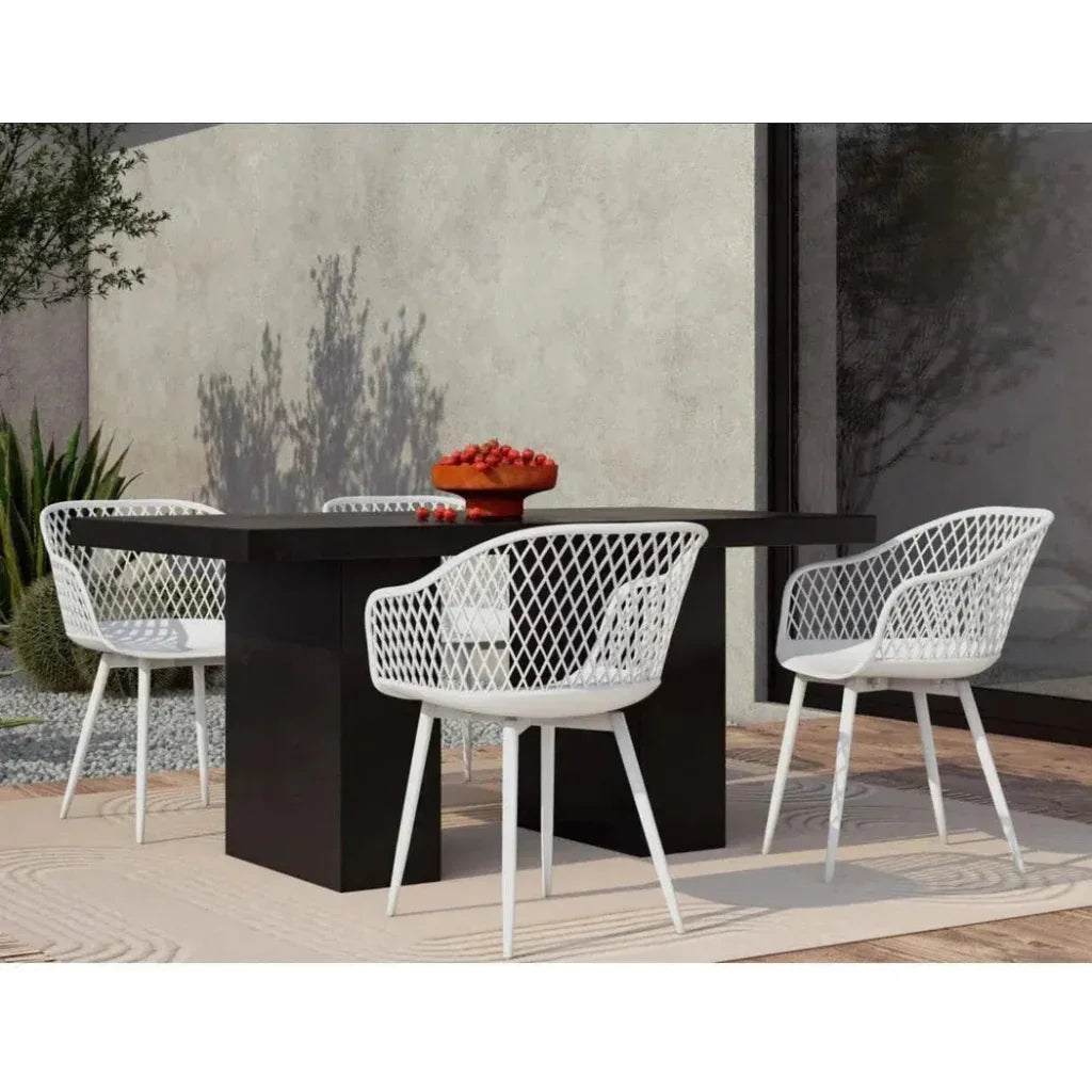 Rectangular Black Cement Outdoor Dining Table-Outdoor Dining Tables-Moe's Home-LOOMLAN