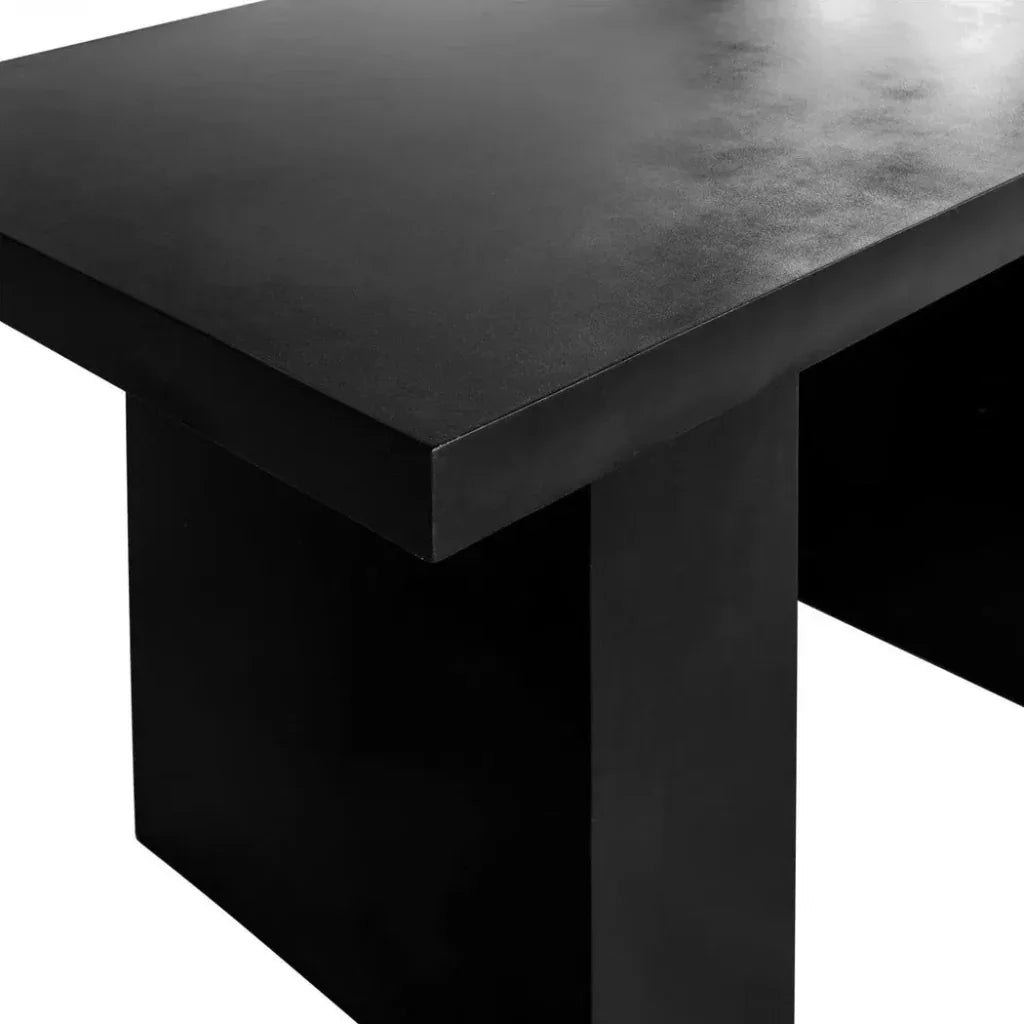 Rectangular Black Cement Outdoor Dining Table-Outdoor Dining Tables-Moe's Home-LOOMLAN