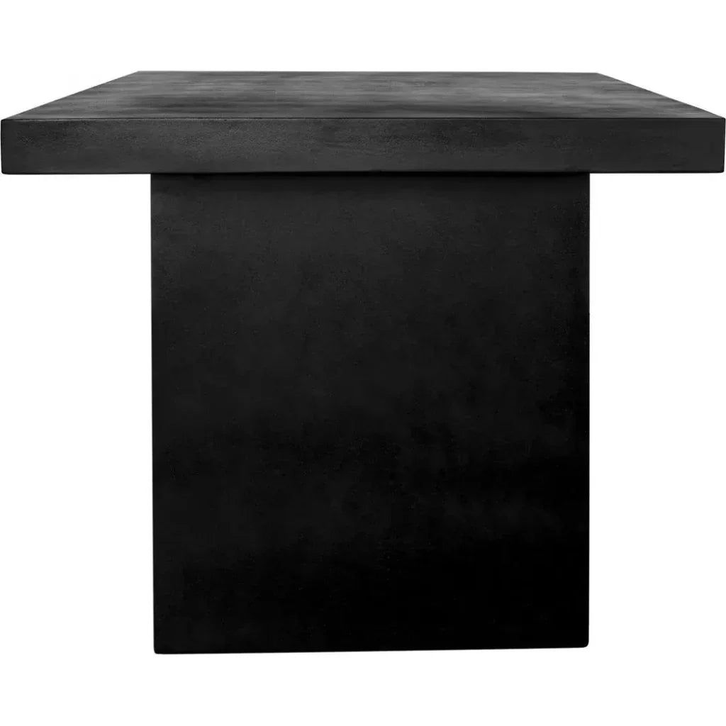 Rectangular Black Cement Outdoor Dining Table-Outdoor Dining Tables-Moe's Home-LOOMLAN