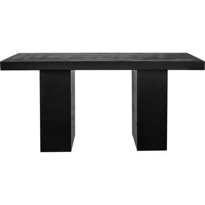 Rectangular Black Cement Outdoor Dining Table-Outdoor Dining Tables-Moe's Home-LOOMLAN