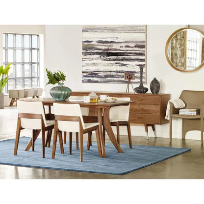 Rectangular Dining Table Brown Mid-Century-Dining Tables-Moe's Home-LOOMLAN