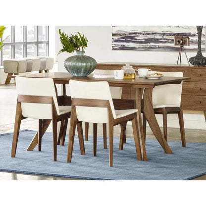 Rectangular Dining Table Brown Mid-Century-Dining Tables-Moe's Home-LOOMLAN