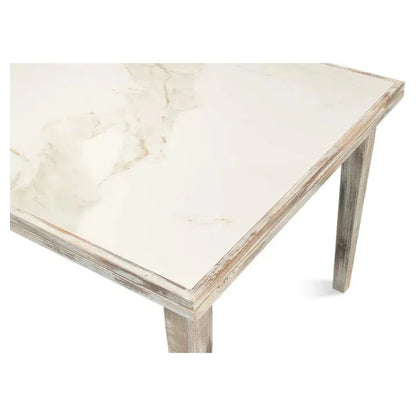 Rectangular Grey Extension Dining Table Seats 10 People-Dining Tables-Sarreid-LOOMLAN