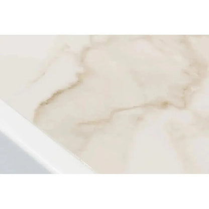 Rectangular Trestle Dining Table Seats 8 Cortina White-Dining Tables-Sarreid-LOOMLAN