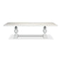 Rectangular Trestle Dining Table Seats 8 Cortina White-Dining Tables-Sarreid-LOOMLAN