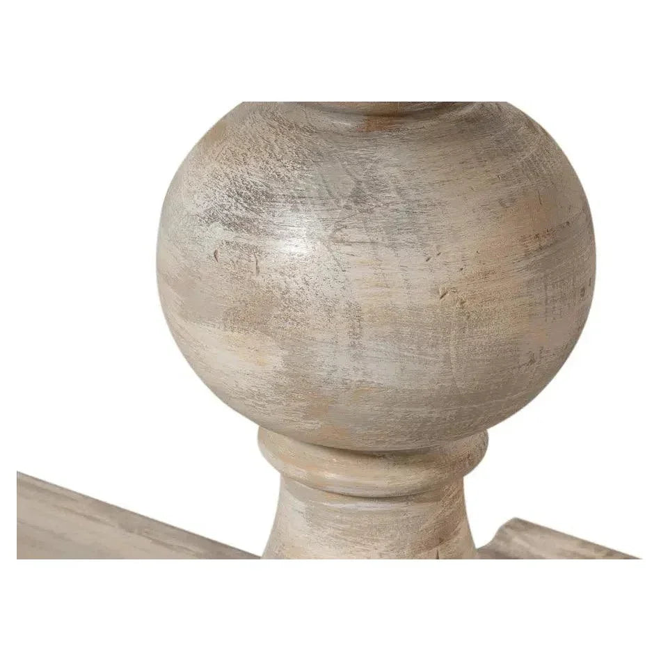 Rectangular Trestle Dining Table Seats 8 Grey-Dining Tables-Sarreid-LOOMLAN