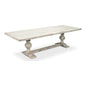 Rectangular Trestle Dining Table Seats 8 Grey-Dining Tables-Sarreid-LOOMLAN