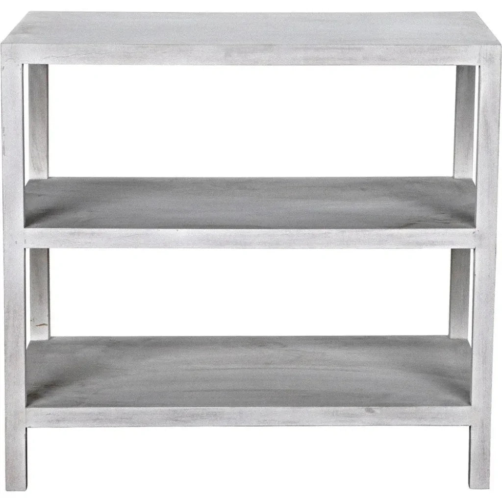 Rectangular Two-Shelf Wood Side Table