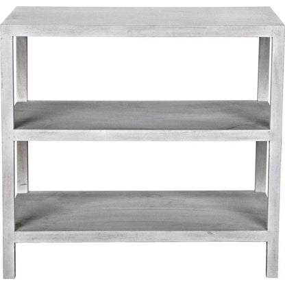 Rectangular Two-Shelf Wood Side Table