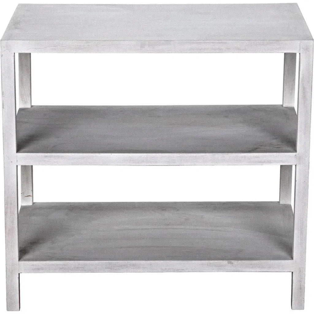 Rectangular Two-Shelf Wood Side Table