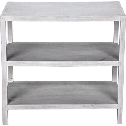 Rectangular Two-Shelf Wood Side Table
