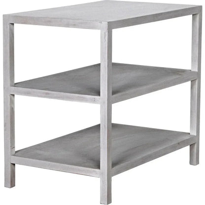 Rectangular Two-Shelf Wood Side Table